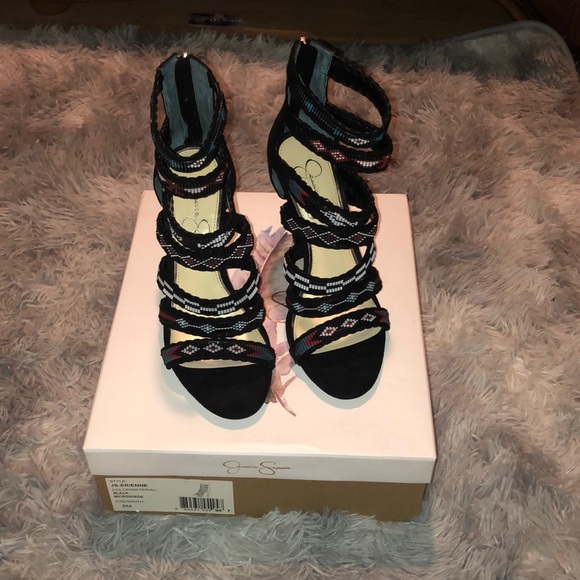 Jessica Simpson Shoes - Black heels with straps